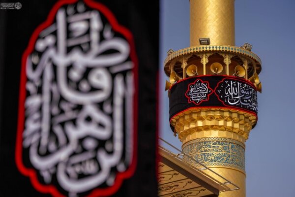 زیباسازی حرم علوی به مناسبت عزای شهادت حضرت زهرا + تصاویر